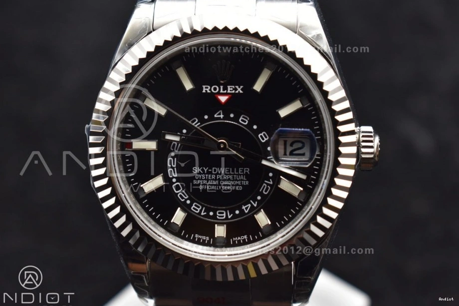 on SS A23J Black SS Oyster Edition Dial Skydweller Best Noob Bracelet 0515